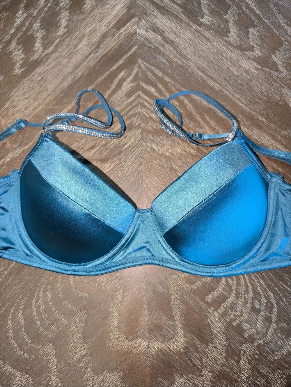 XOXO Graffiti Pop Rhinestone Bling Push-Up Bra 34C